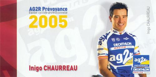 2005 AG2R Prévoyance #NNO Iñigo Chaurreau Front